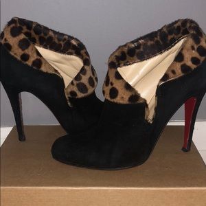 Christian Louboutin Suede Pony Booties 38